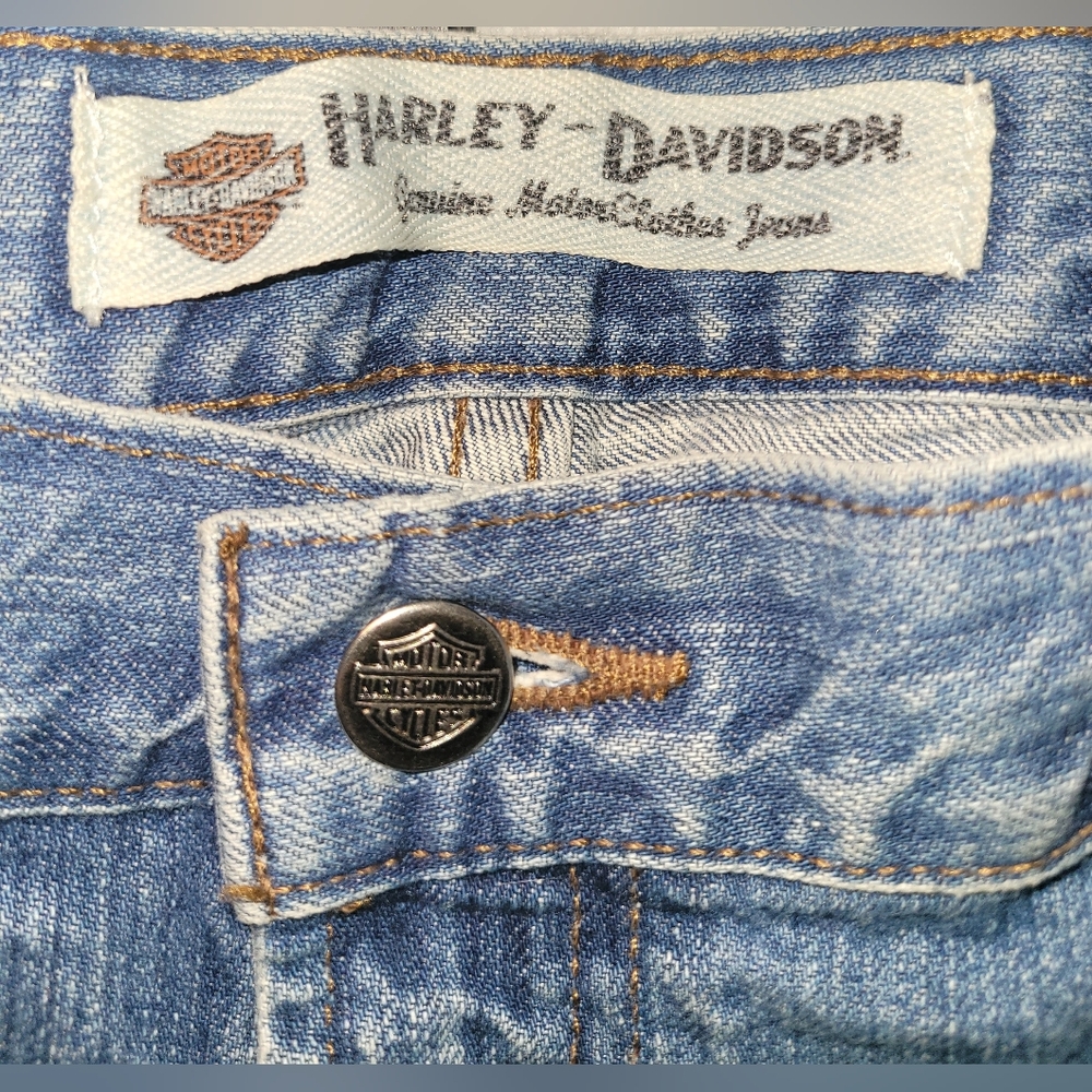 Harley-Davidson Black Patch Blue Jeans